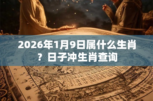 2026年1月9日属什么生肖？日子冲生肖查询