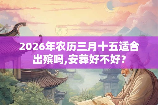 2026年农历三月十五适合出殡吗,安葬好不好？