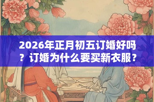 2026年正月初五订婚好吗?订婚为什么要买新衣服? 2026年正月初五订婚好吗?订婚为什么要买新衣服?