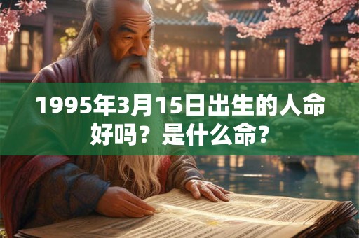 1995年3月15日出生的人命好吗?是什么命? 1995年3月15日出生的人命好吗?是什么命?