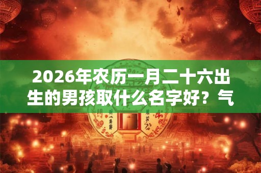 2026年农历一月二十六出生的男孩取什么名字好？气质文艺的名字推荐