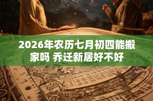 2026年农历七月初四能搬家吗 乔迁新居好不好 2026年农历七月初四能搬家吗 乔迁新居好不好