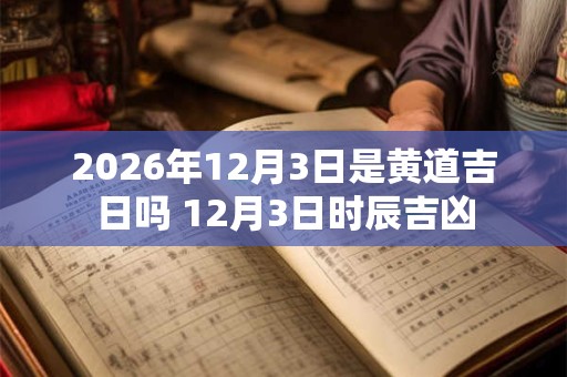 2026年12月3日是黄道吉日吗 12月3日时辰吉凶