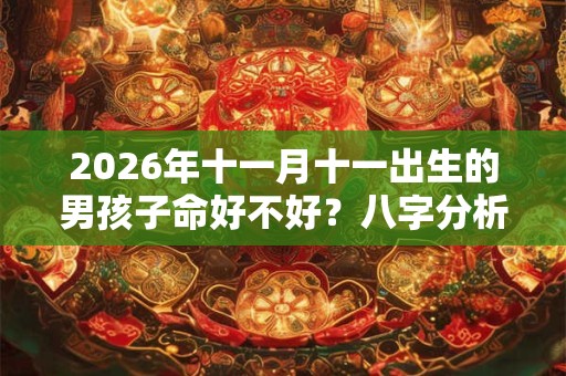 2026年十一月十一出生的男孩子命好不好？八字分析