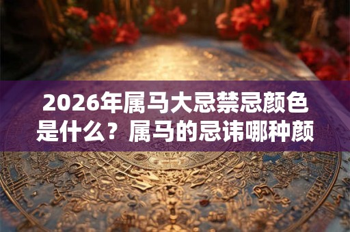 2026年属马大忌禁忌颜色是什么？属马的忌讳哪种颜色