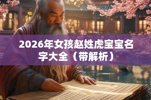 2026年女孩赵姓虎宝宝名字大全(带解析) 2026年女孩赵姓虎宝宝名字大全(带解析)