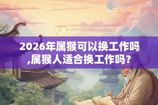 2026年属猴可以换工作吗,属猴人适合换工作吗？