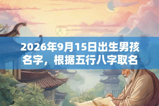 2026年9月15日出生男孩名字,根据五行八字取名 2026年9月15日出生男孩名字,根据五行八字取名