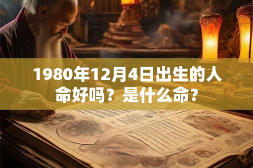 1980年12月4日出生的人命好吗?是什么命? 1980年12月4日出生的人命好吗?是什么命?