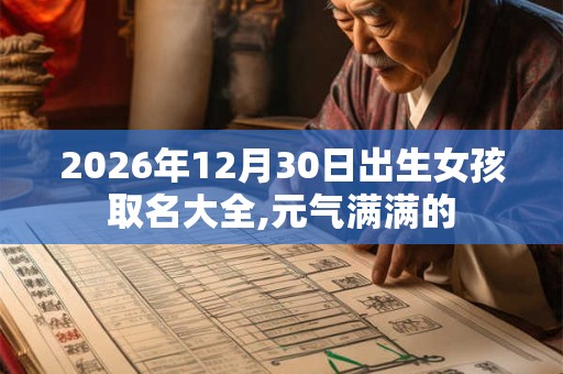 2026年12月30日出生女孩取名大全,元气满满的 2026年12月30日出生女孩取名大全,元气满满的