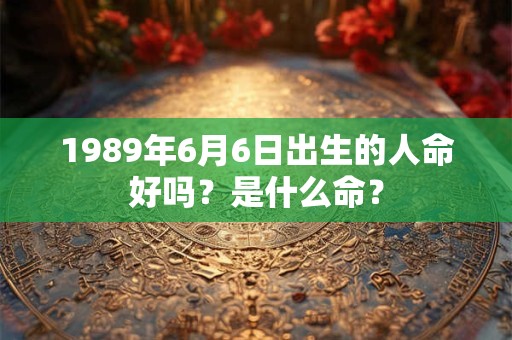 1989年6月6日出生的人命好吗？是什么命？