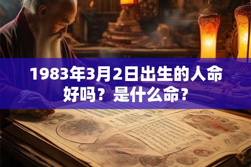 1983年3月2日出生的人命好吗？是什么命？