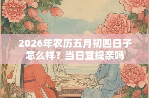 2026年农历五月初四日子怎么样?当日宜提亲吗 2026年农历五月初四日子怎么样?当日宜提亲吗