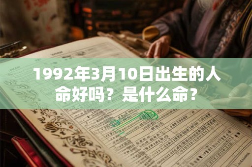 1992年3月10日出生的人命好吗？是什么命？