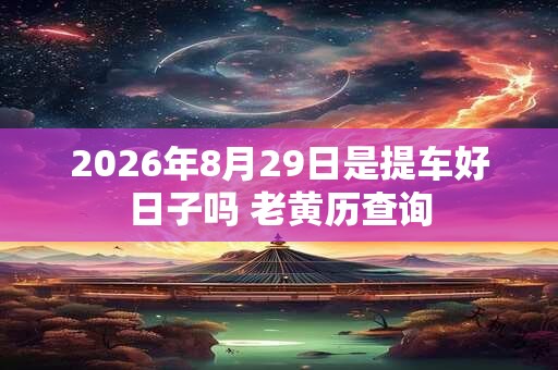 2026年8月29日是提车好日子吗 老黄历查询 2026年8月29日是提车好日子吗 老黄历查询