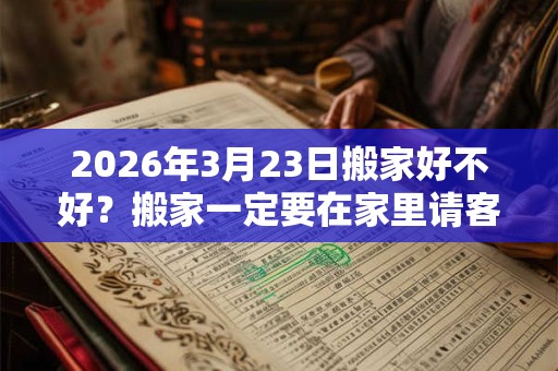 2026年3月23日搬家好不好?搬家一定要在家里请客吗? 2026年3月23日搬家好不好?搬家一定要在家里请客吗?