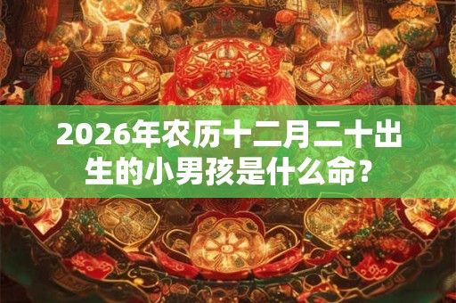 2026年农历十二月二十出生的小男孩是什么命? 2026年农历十二月二十出生的小男孩是什么命?