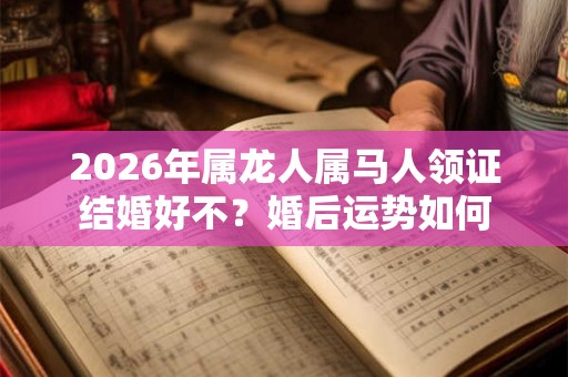 2026年属龙人属马人领证结婚好不?婚后运势如何 2026年属龙人属马人领证结婚好不?婚后运势如何