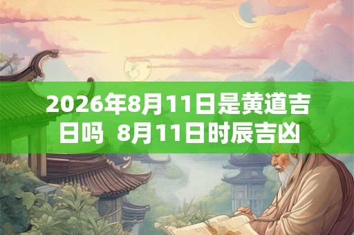 2026年8月11日是黄道吉日吗  8月11日时辰吉凶