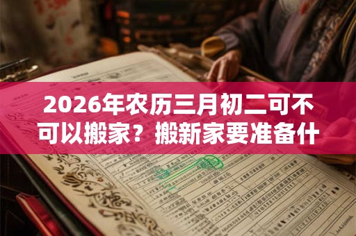 2026年农历三月初二可不可以搬家？搬新家要准备什么？