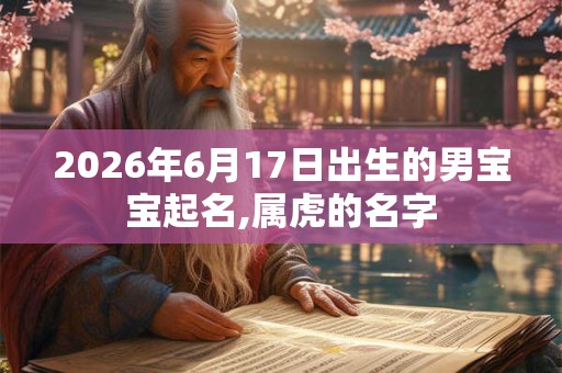 2026年6月17日出生的男宝宝起名,属虎的名字 2026年6月17日出生的男宝宝起名,属虎的名字