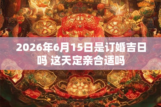 2026年6月15日是订婚吉日吗 这天定亲合适吗