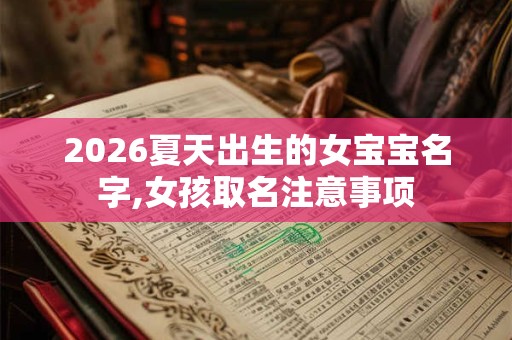 2026夏天出生的女宝宝名字,女孩取名注意事项