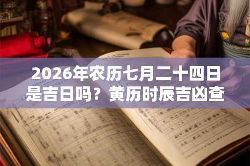 2026年农历七月二十四日是吉日吗?黄历时辰吉凶查询 2026年农历七月二十四日是吉日吗?黄历时辰吉凶查询