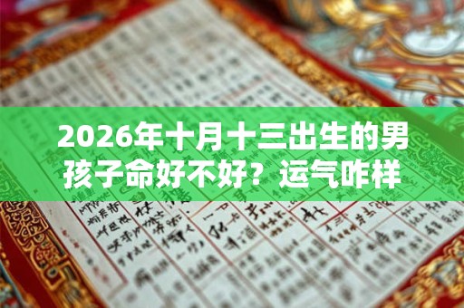 2026年十月十三出生的男孩子命好不好?运气咋样 2026年十月十三出生的男孩子命好不好?运气咋样