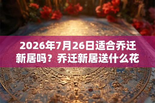 2026年7月26日适合乔迁新居吗？乔迁新居送什么花最好？