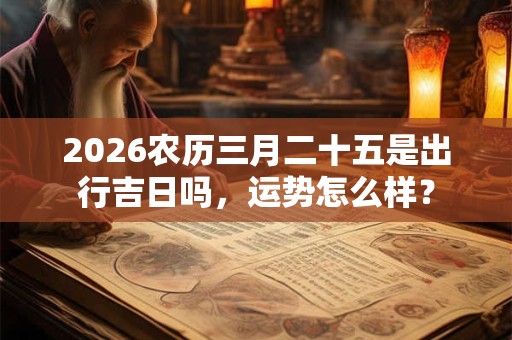 2026农历三月二十五是出行吉日吗，运势怎么样？