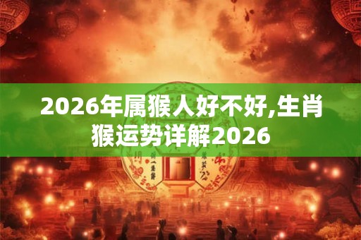 2026年属猴人好不好,生肖猴运势详解2026
