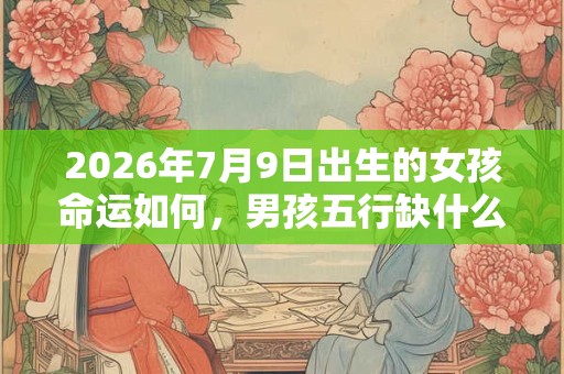 2026年7月9日出生的女孩命运如何，男孩五行缺什么