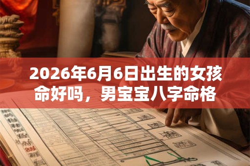 2026年6月6日出生的女孩命好吗，男宝宝八字命格