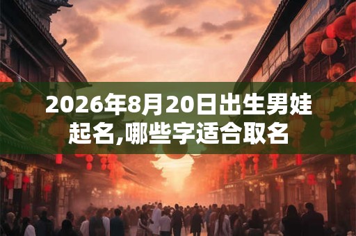 2026年8月20日出生男娃起名,哪些字适合取名