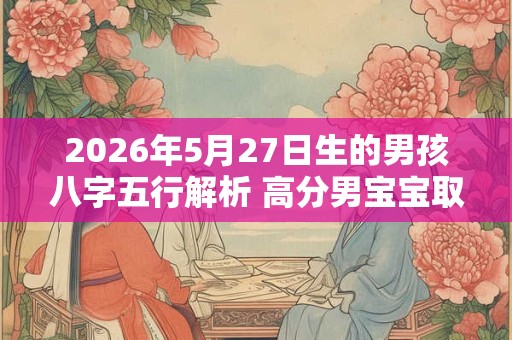 2026年5月27日生的男孩八字五行解析 高分男宝宝取名字