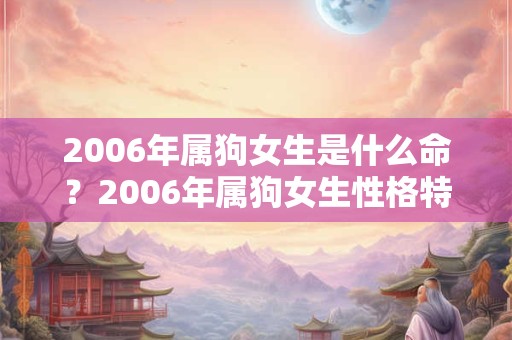2006年属狗女生是什么命？2006年属狗女生性格特点