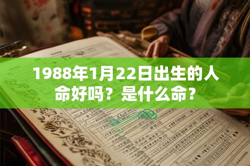 1988年1月22日出生的人命好吗?是什么命? 1988年1月22日出生的人命好吗?是什么命?