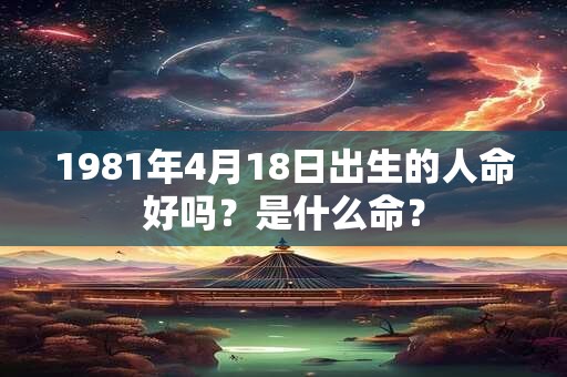 1981年4月18日出生的人命好吗？是什么命？