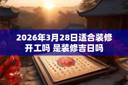2026年3月28日适合装修开工吗 是装修吉日吗