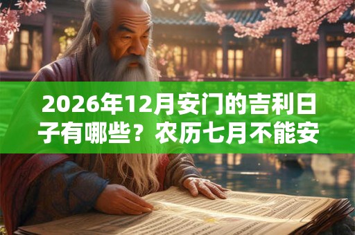 2026年12月安门的吉利日子有哪些？农历七月不能安门吗