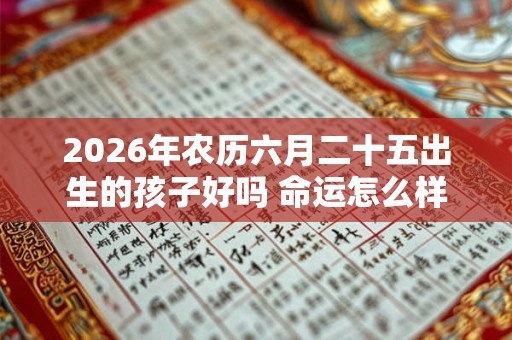 2026年农历六月二十五出生的孩子好吗 命运怎么样