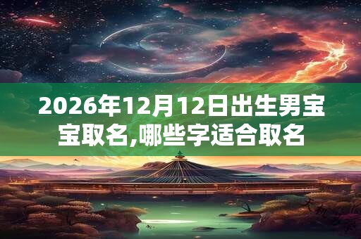 2026年12月12日出生男宝宝取名,哪些字适合取名