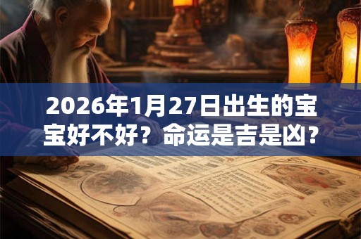 2026年1月27日出生的宝宝好不好？命运是吉是凶？
