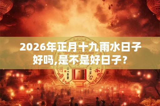 2026年正月十九雨水日子好吗,是不是好日子？