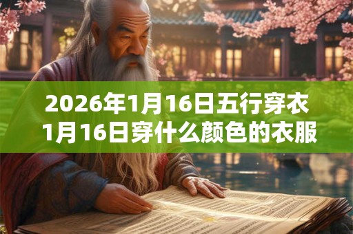 2026年1月16日五行穿衣 1月16日穿什么颜色的衣服最旺运