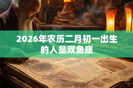 2026年农历二月初一出生的人是双鱼座 2026年农历二月初一出生的人是双鱼座