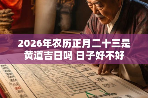 2026年农历正月二十三是黄道吉日吗 日子好不好