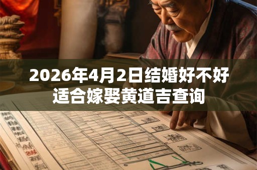 2026年4月2日结婚好不好适合嫁娶黄道吉查询
