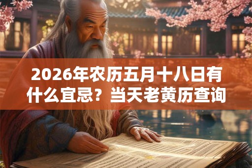 2026年农历五月十八日有什么宜忌？当天老黄历查询